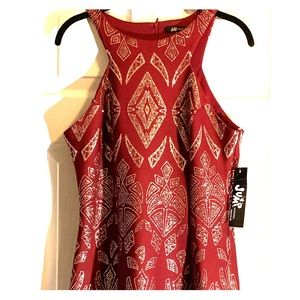 Wine dress with diamond/glitter embellishments